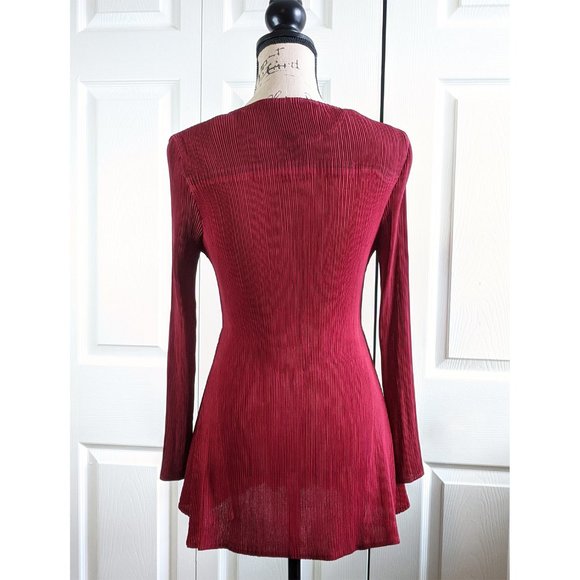 Red Pleated Mia Top - Picture 7 of 9